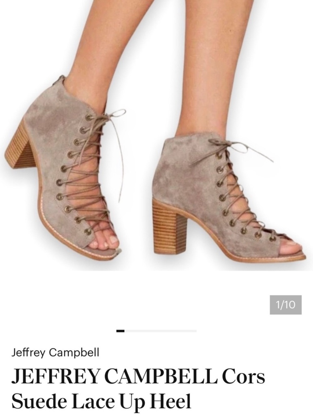 Jeffrey Campbell Cors Suede Lace-Up Heels